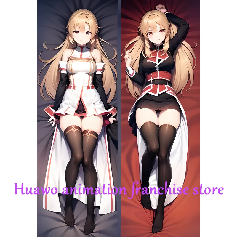 

Anime Dakimakura Pillow Asuna Yuuki 2-Side Print Pillowcase Hugging Body Cushion Cover Otaku Waifu
