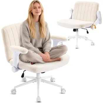 Criss Cross Extra-Wide Office Chair with Flip-Up Arms 1