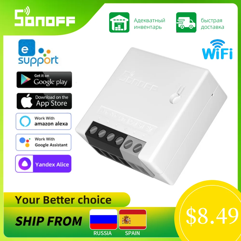 Sonoff Mini R2 Diy 2-way Wifi Switch Alice Alexa Google Home Voice Ewelink  App Control Smart Home Automation Sonoff Interruptor - Automation Modules -  AliExpress