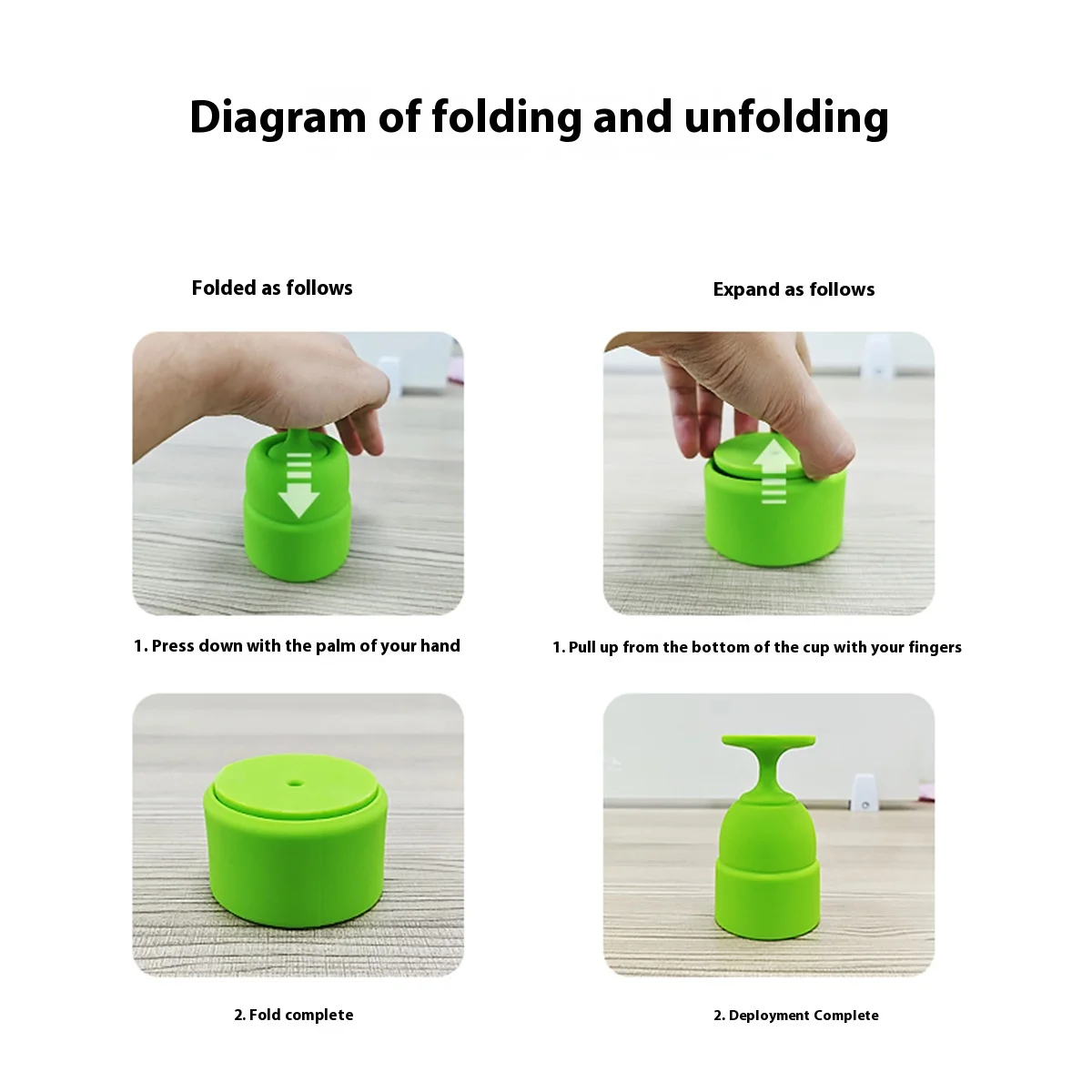 Silicone Folding Cup Fashionable Portable Red Wine Glass Multifunctional Outdoor Folding Goblet Silicone water cup folding cup