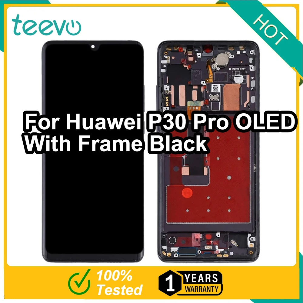 

ЖК-дисплей Teevo для Huawei P30 Pro с OLED-экраном и дигитайзером сенсорного экрана с черной рамкой