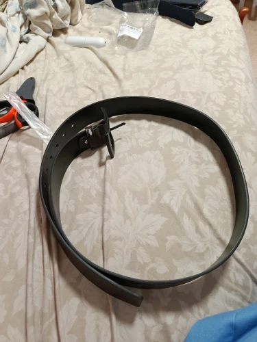 MIDNIGHT SOVEREIGN™ – Black Buckle Genuine Leather Belt photo review