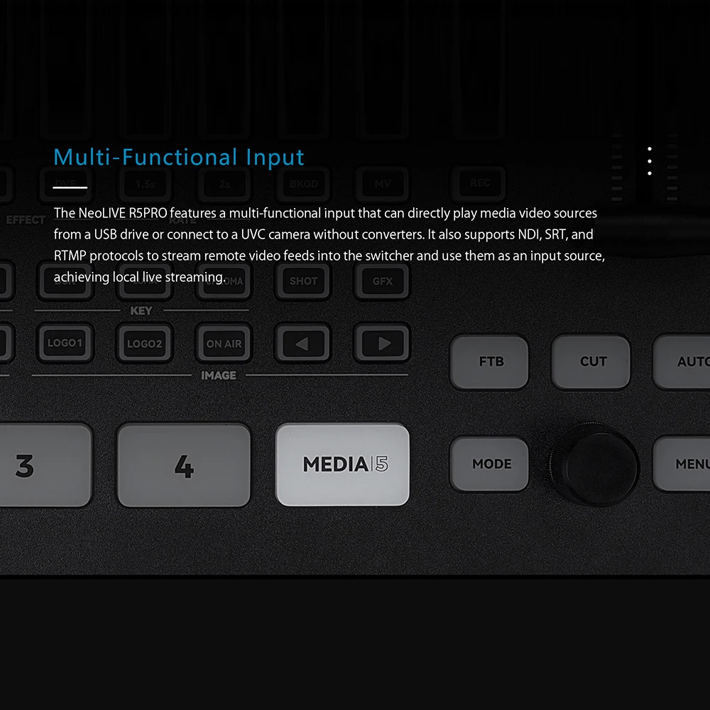 Přenosný 10,1palcový LED displej Runpu N5 4kanálový HDMI Video Mixer - Image 2