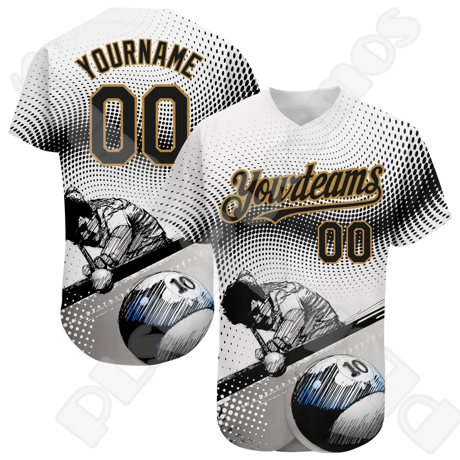 

NewFashion Custom Name Team Player Logo Sportswear Colorful Retro 3DPrint Summer Casual Funny Harajuku Baseball Shirts Jersey 10