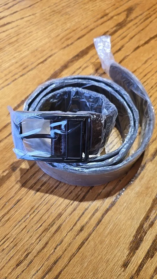 MIDNIGHT SOVEREIGN™ – Black Buckle Genuine Leather Belt photo review