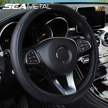 SEAMETAL Coprivolante per auto completamente avvolto Coprivolante antiscivolo resistente all'usura universale per 37-39 cm