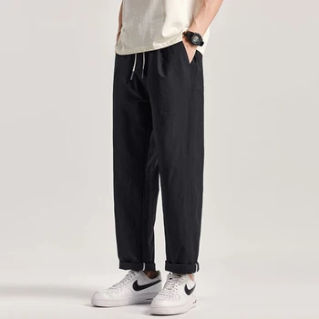 Trend-in Men's Loose-fit Pants unique Pocket-string Trend and Pen Casual Pants LP0996