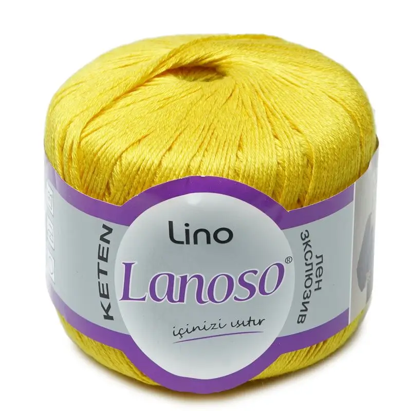 Lanoso Lino yarn children sweater plaid hat DIY knitting hook thread
