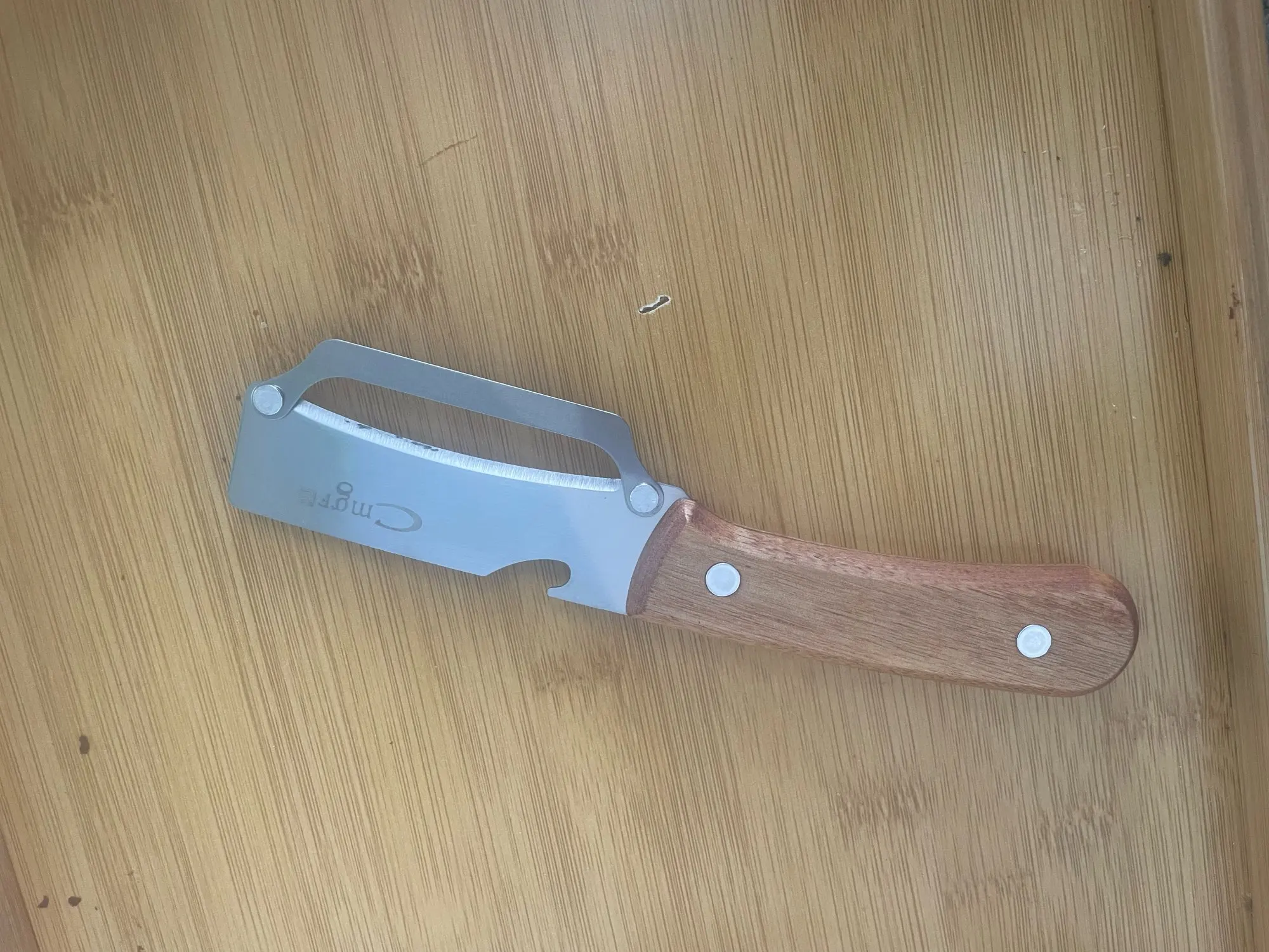 1Pcs Stainless Steel Peeler with Wooden Handle for Peeling and Slicing Fruits and Vegetables | Durable and Smooth Operation