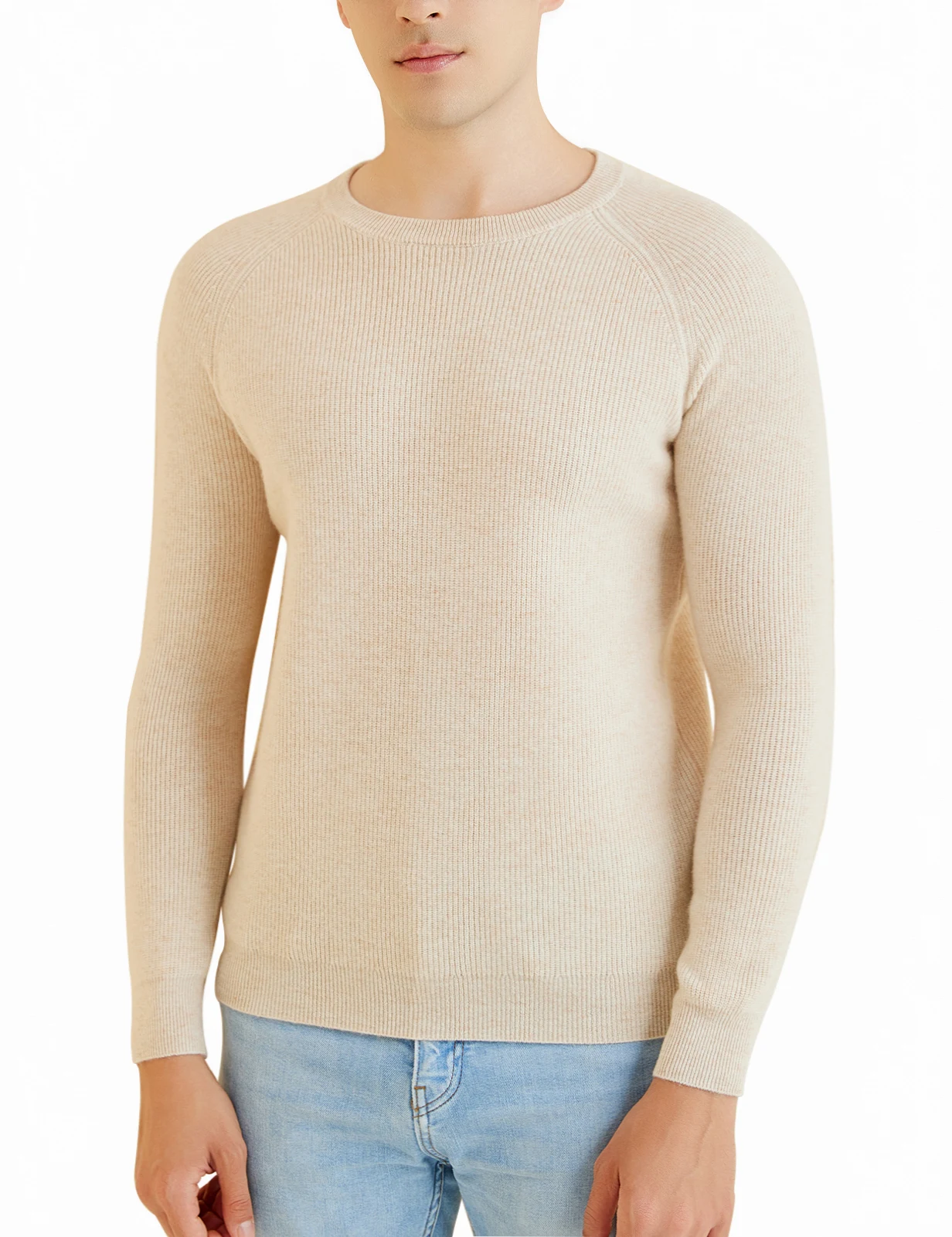 Men's Sweater 100% Merino Wool Knit Sweater 2023 Fall Winter Warm Long Sleeve Crewneck Pullover Male Tops Korean Luxury Clothing 2