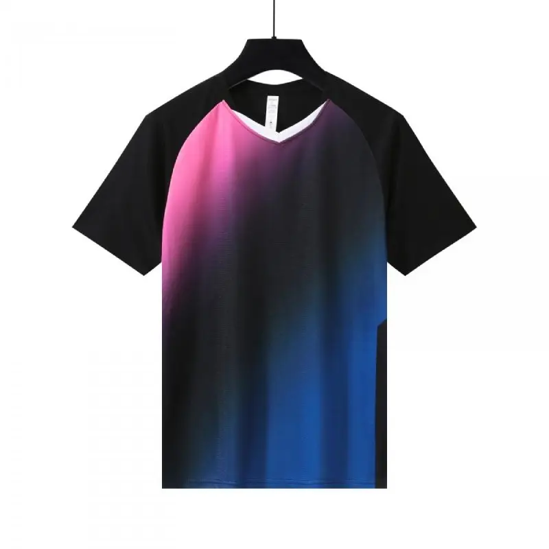 Summer New Table Tennis Clothes Couple Badminton T-Shirt Pickleball Competition Training Uniform Sweat-Absorbent Tops