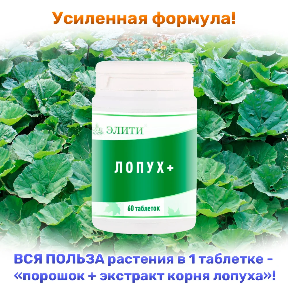 ЛОПУХ+, лопух корень, очищение крови, инулин, поджелудочная, артриты, артрозы, подагра, кишечник, диабет