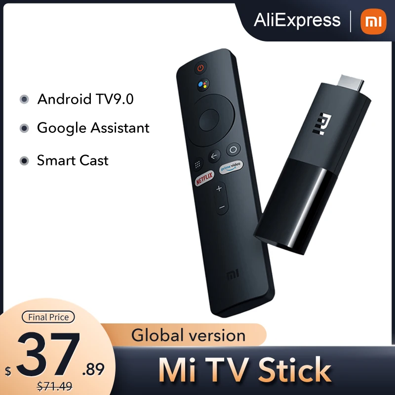 Global Version Xiaomi Mi TV Stick Android TV 9.0 4 core 1080P HD Dual Decoding 1GB RAM 8GB ROM Google Assistant Netflix Wifi 5|Set-top Boxes| - AliExpress