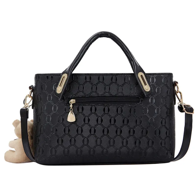 4Pcs/Set Women Handbags PU Leather Handbag Shoulder Bag Messenger Tote Pack Clutch leather handbag women handbags