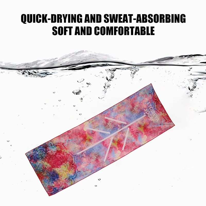 Anti Slip 183*63cm Yoga Towel Printed Sweat Absorption And Quick Drying For Gym Fitness Workout Pilates Sport Towel Blanket