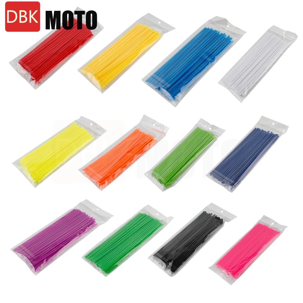 Colorful Spoke Skin Covers for Bikes - Decorative Trim and Protection, 24CM Length, 12 Vibrant Colors