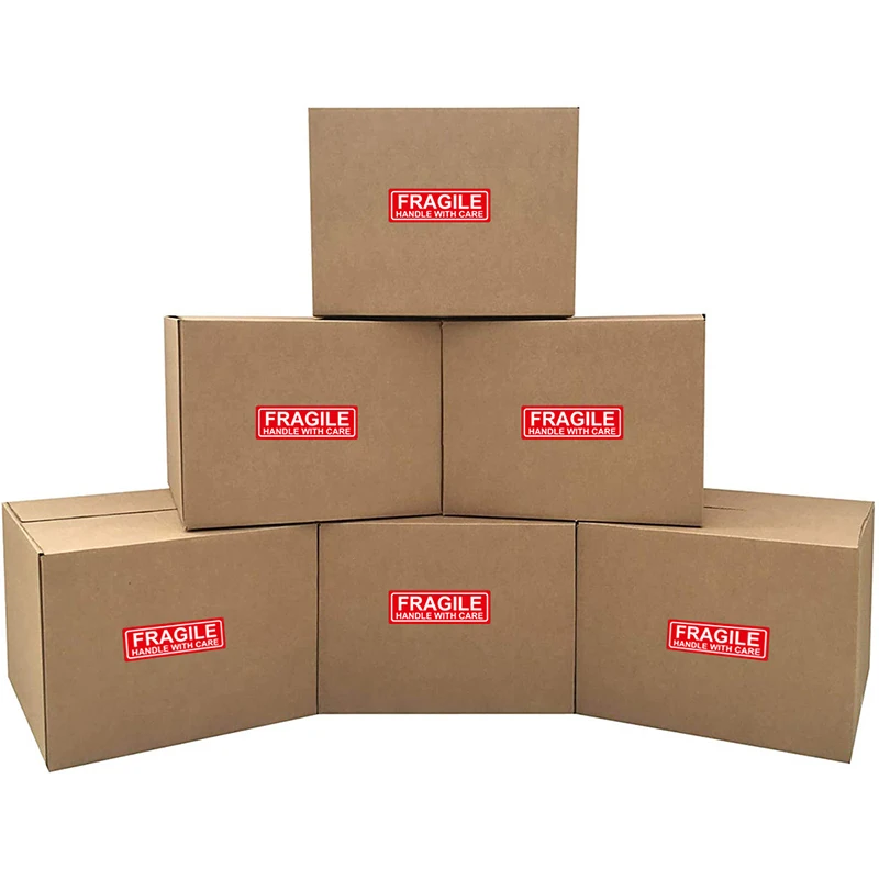 Fragile Stickers 500PCS Goods Handle With Care Warning Labels DIY Supplies