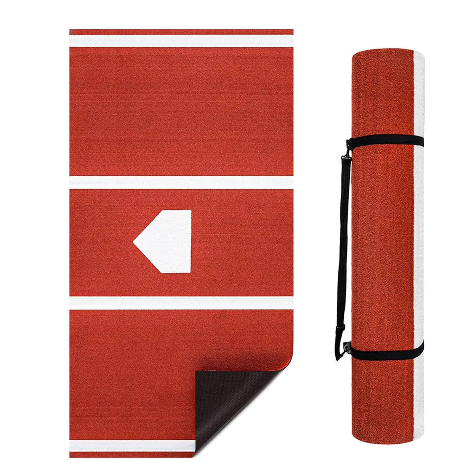 Batting Cage Mat Batting Mat Portable Anti Slip Pitching Practice Pitcher Hitting Training Softball Hitting Baseball