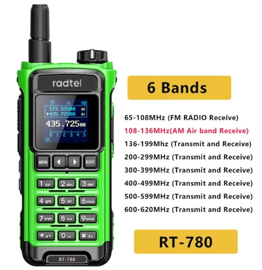 Radtel RT780 136620Mhz Amateur WalkieTalkies Air Band Radio Receiver