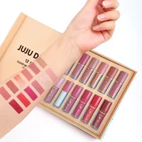 12 rouges à lèvres nude aux finitions brillantes et mates - Rouge à lèvres longue tenue, métallisé et nacré, avec des reflets scintillants et pailletés - Idéal pour un cadeau de Saint-Valentin. 6