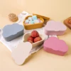 TYRY.HU 1pcs Silicone Lunch Box with Lid Round Food Crisper Bento Box Kitchen Storage Microwave Fruit Salad Fresh-Keeping 1