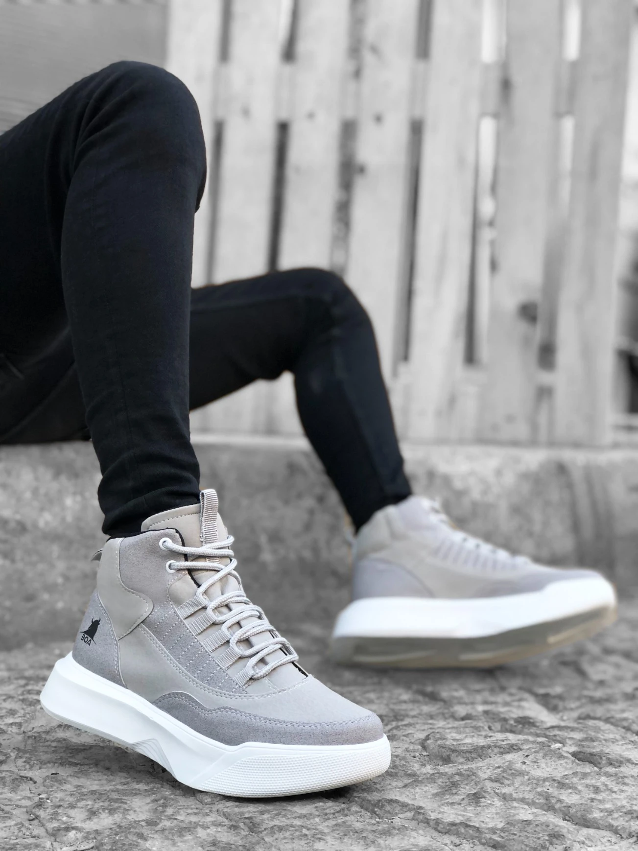 Botines de suela alta con cordones para hombre, botas deportivas informales, cómodas ligeras, para primavera y otoño, 192|Botas básicas|