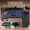 L-Shape Gaming Desk with Drawers, Carbon Fiber Computer Desk with Monitor Arm, Gaming Desk for Home Office Desks 3