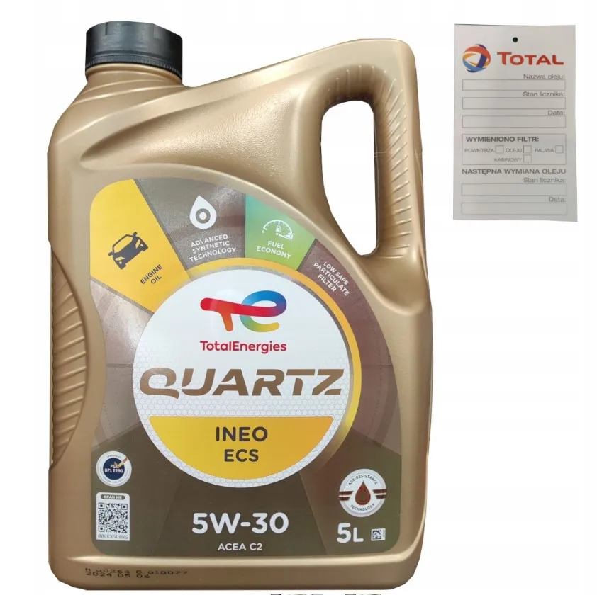 TOTAL QUARTZ INEO ECS 5W30 C2 5L FIAT 9.55535-S1 + ZAWIESZeK z Polski za $25.56 / ~103zł