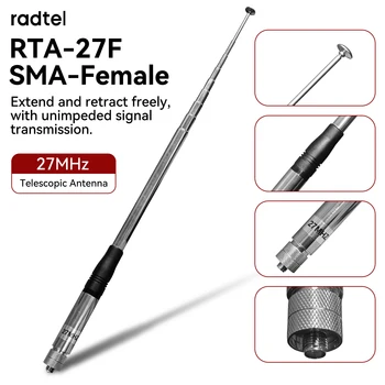 Radtel RTA-27 CB Antenna 27 MHz Walkie Talkie telescopico ad alto guadagno per Radtel RT-860 RT-880 RT-920 Iradio UV-88 UV-98 Plus Radio