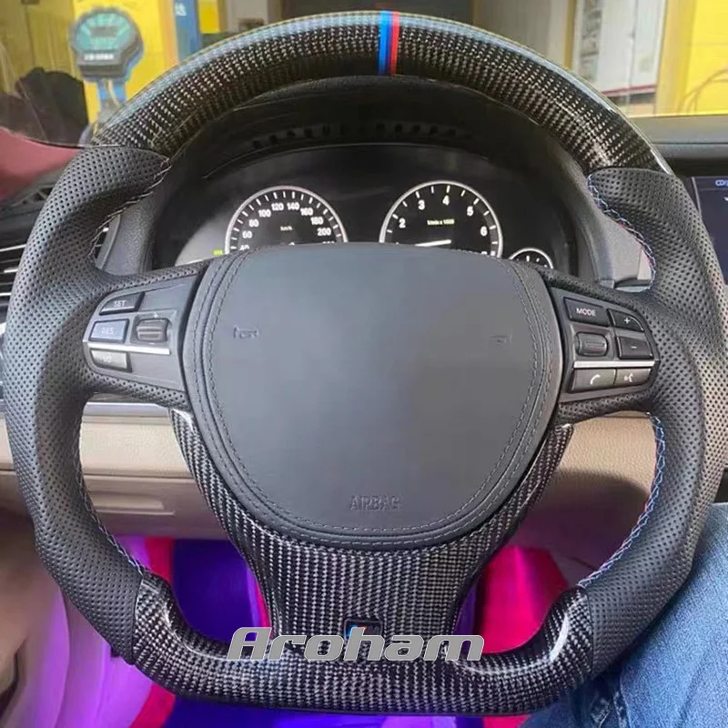 Carbon Fiber Leather Steering Wheel For Bmw 1 2 3 4 5 7 Series X1 X3 X5