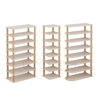 NAEIL NAEGGE 우드 신발장 선반 정리대 더블 간단한 신발 선반 DIY 쉬운 조립 방진 부츠 정리 스탠드 홀더 공간 절약 신발 보관 선반  입구 신발 캐비닛 상품 이미지