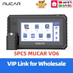 VIP 5PCS MUCAR VO6 OBD2 Scanner Diagnostic Tool 28 Reset Services 2024 Bidirectional Scan Tool All Systems Diagnosis Scan Tools