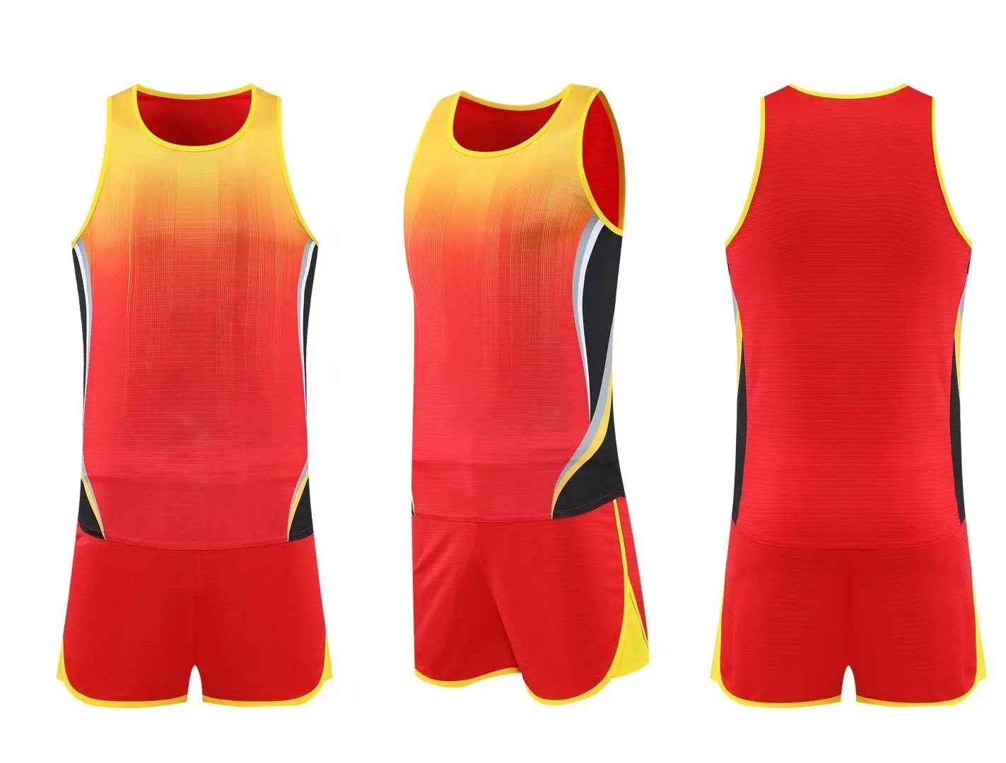 Men Running Tracksuits Track And Field Suits Quick Dry Marathon Athletics Sportswear Sports Running Suits Men Sprint Vest