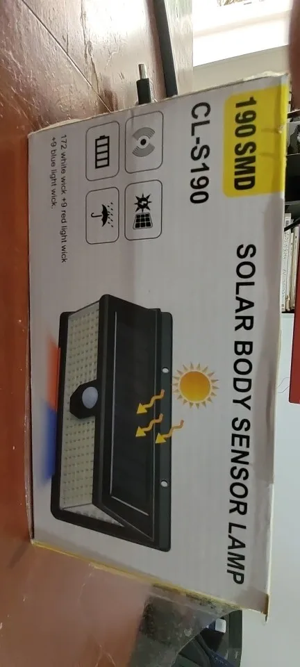 190led Solar Led Light Outdoor Garden Decoration Wall Lamp With 4 Mode IP65 Waterproof Solar Motion Sensor Light For Yard Door photo review