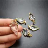 FUWO Wholesale Natural Clear Quartz Arrowhead Pendant,Golden Plated Hand Carved Crystal Accessories For Jewelry Make 5Pcs PD168 3