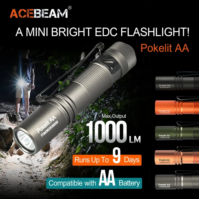 Small Pocket LED Flashlight for Everyday Carry Flashlight 1000 Lumens 2