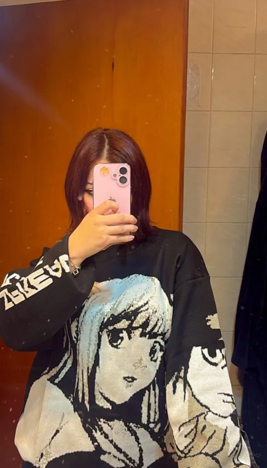 Black Harajuku Sweater - Animecore Aesthetic photo review