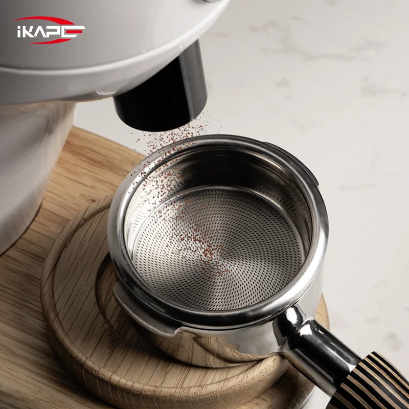 سلة فلتر القهوة الإسبريسو الدقيقة IKAPE الذهبية -...