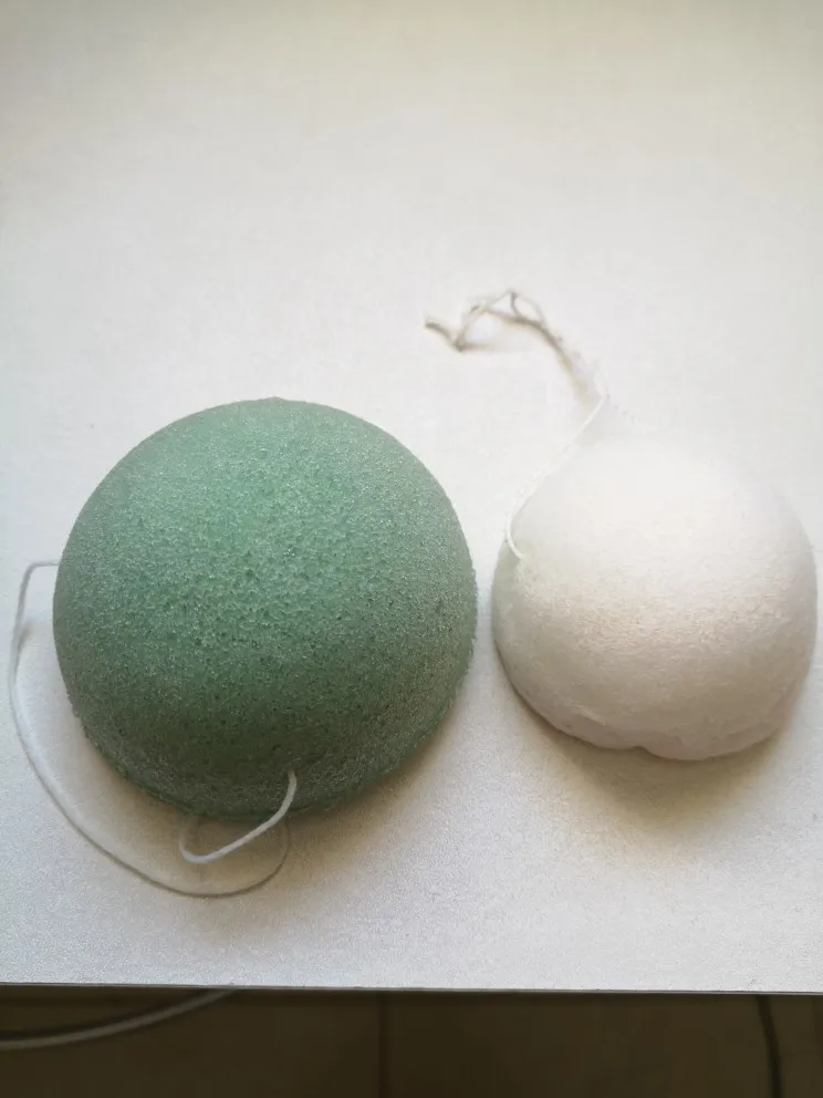 Pack 3 éponges Konjac, Charbon, Thé vert
