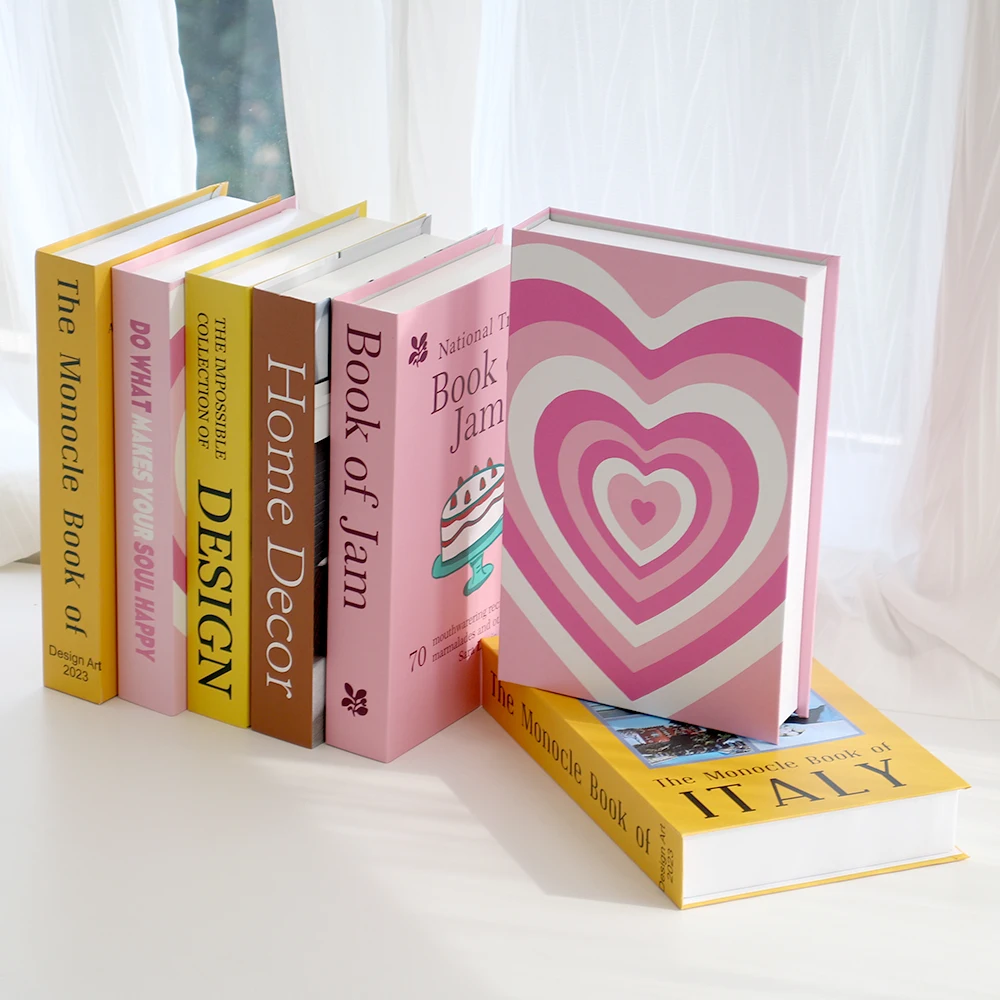 ColorfulFakeBooksforDecorationLivingRoomCoffeeTableAesthetics