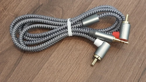 90° Angle RCA Audio Stereo Cable Jack 3.5mm to 2RCA Cable Splitter