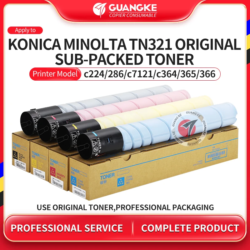 

Original Quality TN-321 Tn321 Toner Cartridge For Konica Minolta Bizhub C224 C284 C364 C224e C284e C364e 7822 7828 Tn 321 CMYK