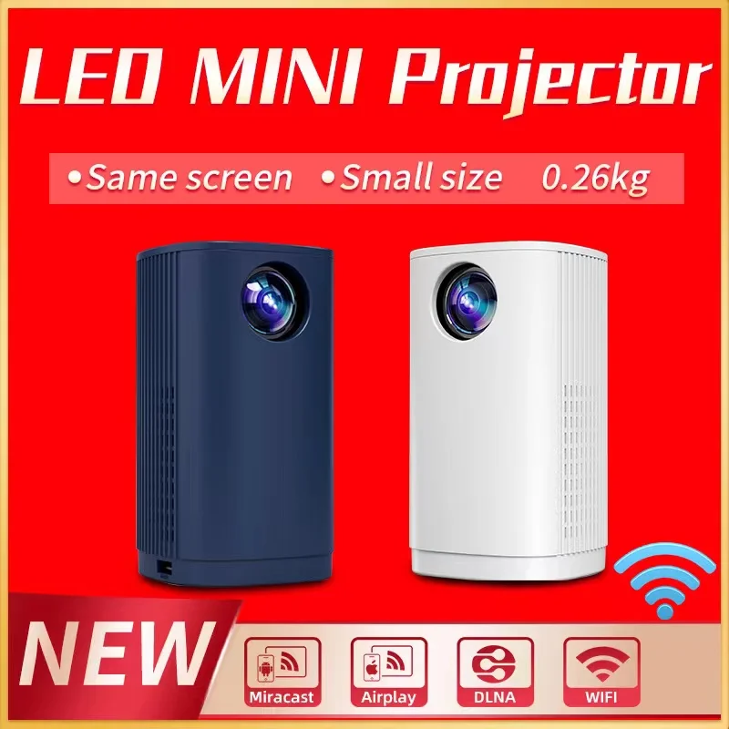 

Mini Projector 1080P Wireless Portable Projector Movie Projectors Home Cinema Projector 100inches Same Screen Technique TV Box