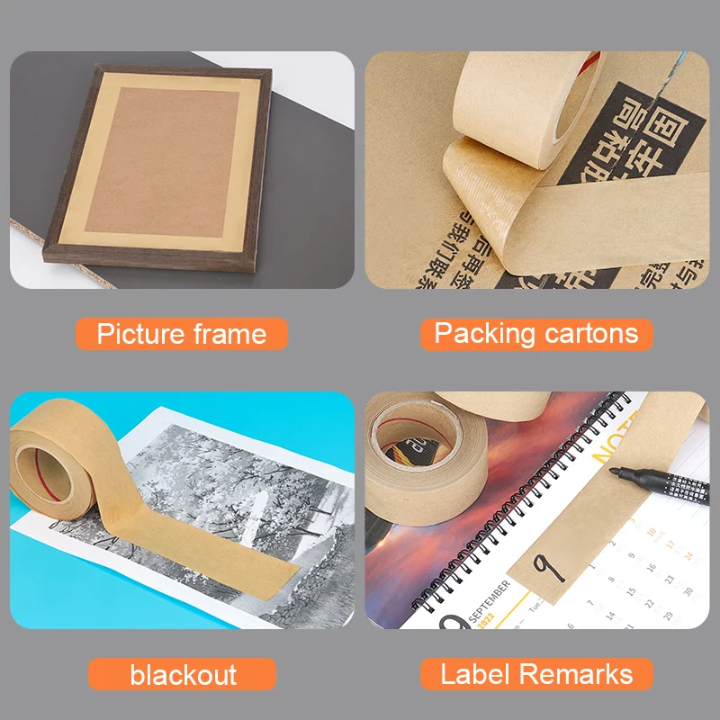 30M Biodegradable Eco Friendly Kraft Paper Tape Brown Wet Water Activated  Reinforced Gummed Adhesive Tape for Painting Fixed - AliExpress