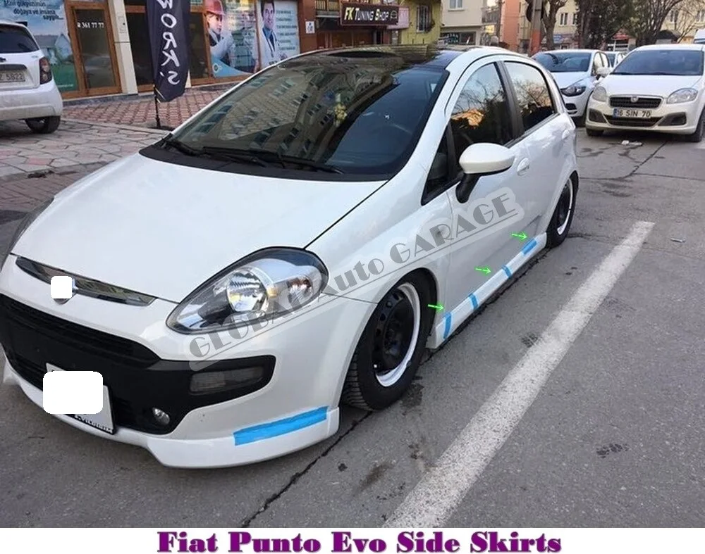 Eve Piping Slutning For Fiat Punto Evo Side Skirts 2010-2020 Sill Trim Car Styling Auto  Accessory Universal Spoiler Mud Flaps Lip Splitter Bumper