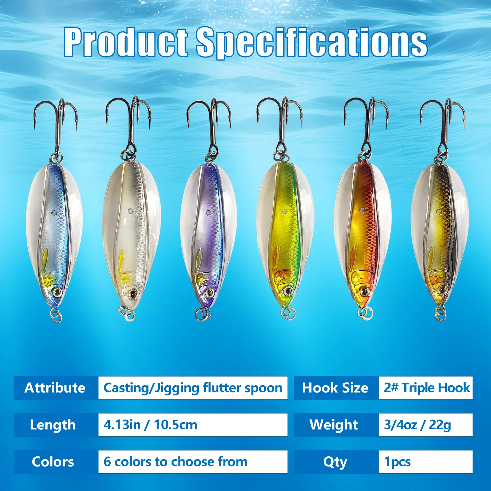 Aventik 22 g Metallguss-Jig-Löffel mit Injektionskern Shore Jigging Angelköder Metallköder Bass Forelle Salzwasser Süßwasser – Detail 3