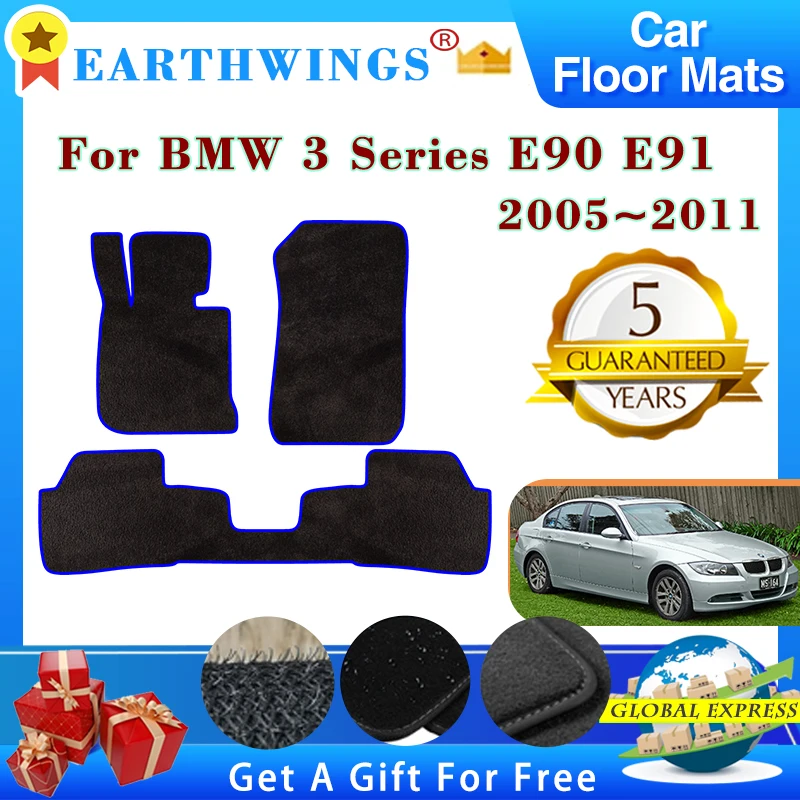 

Car Floor Mats Fit For BMW 3 Series E90 E91 2005 2006 2010~2011 Carpets Rugs Parts Premium Custom Interior Foot Pads Accessorise