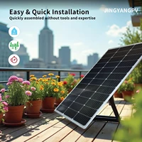 Panneau solaire monocristallin rigide de 120W, module solaire 18V pour charger une batterie 12V, pour camping-car, caravane, bateau, jardin, maison, système hors réseau sur le toit. 8