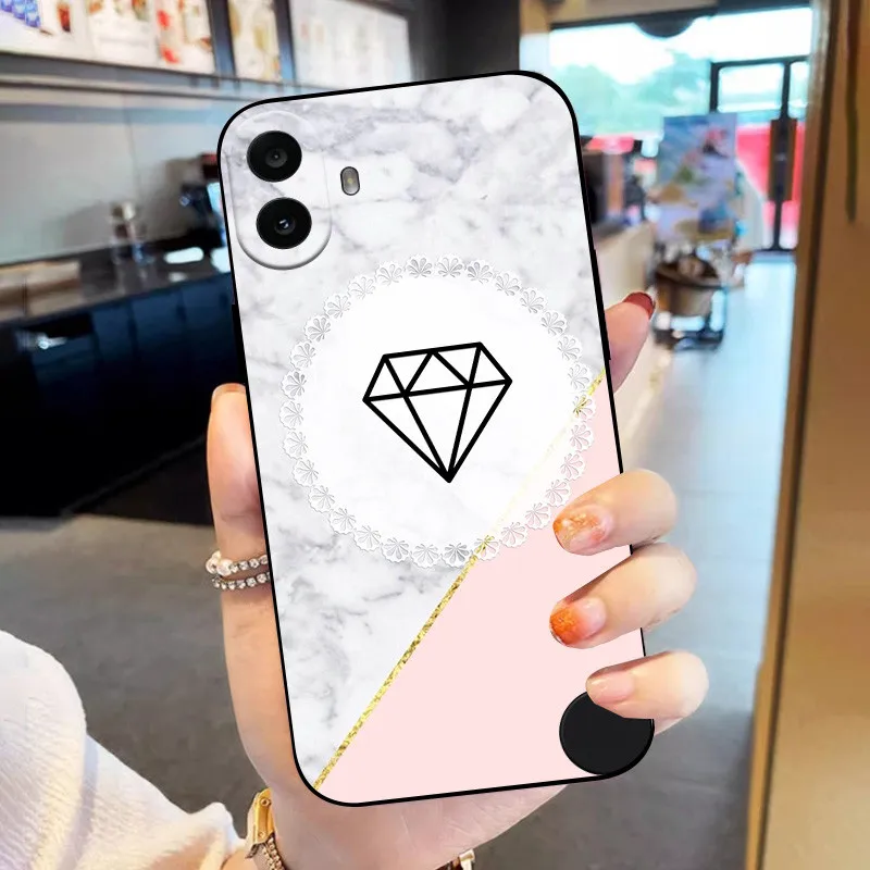 Floral Black Silicone Protective Bumper Case - Soft TPU Cover