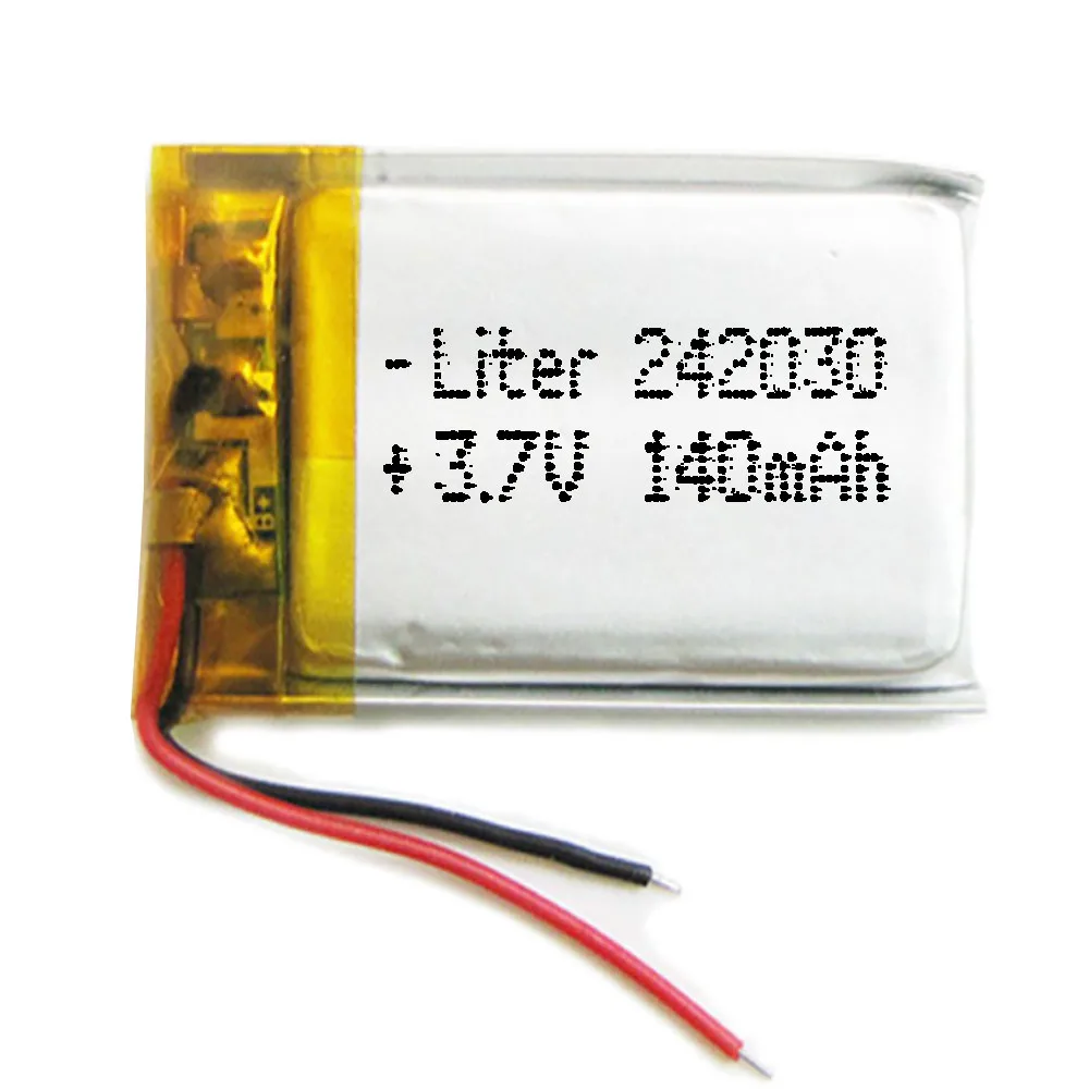 3.7V 140Mah 0.518Wh 1S 5C Liter Energy Battery 242030 Batteria Per Elettronica Ricaricabile Telefono Portatile Video Mp3 Mp4 Led Light Gps-Non Adatto 